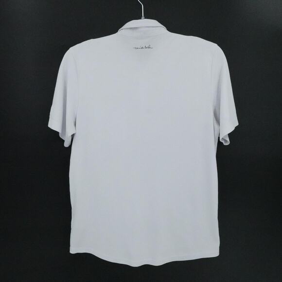 Travis Mathew Shirt Men Large White Polo Splatter Pocket Golf Performance Preppy - Picture 2 of 16